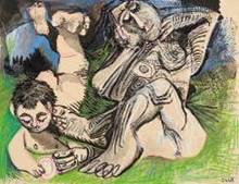 畢卡索作品 《裸女與男孩》