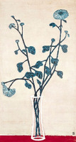 2012年佳士得春拍常玉的《藍菊與玻璃瓶》，成交價高達4,770萬元，是全場最高成交價的作品，亦較原估價高出1倍。