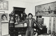 圖1，席德進（1923-1981）家中布置的民藝、古董，無不顯示個人對台灣本土文化由衷的關懷。