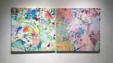 林怡君，《美好時刻52,53》，油彩、畫布，150*300cm，2013（註4）