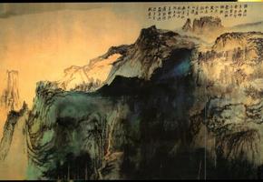 圖11 張大千，《廬山圖》（局部），約1980-83，台北故宮