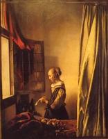 (圖三) 讀信的少女, Girl Reading a Letter at an Open Window,1657-1659,83*64.5