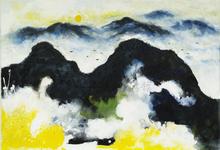 林株楠這幅作品《山中之氣》，一切就好像是渾然天成一般！雖然看不到明顯的筆跡與細條的，但還是絲毫不減其畫作內容的層次與脈絡。(全球華人藝術網提供)