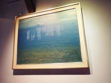 圖10：黃春明老師的畫作，上頭題詩〈龜山島〉