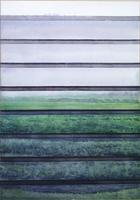 5-廖震平《 條紋車窗 》，35x49cm， 水彩紙本， 2013。